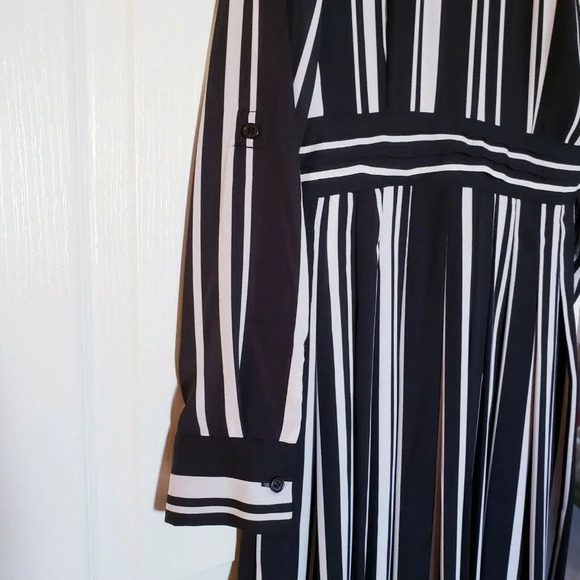 INC International Concepts INC Women's Striped Faux-Wrap High-Low Dress - Picture 7 of 12